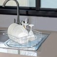 thumbnail image 4 of Dish Drying Rack Dish Strainer Expandable Dish Rack in Sink, over the Sink Or on Kitchen Counter with Removable Utensil Holder, Rustproof Stainless Steel, 4 of 7