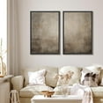thumbnail image 2 of IDEA4WALL Framed Canvas Print Wall Art Set Minimalist Indistinct Brown Illustrations Digital Art Abstract Retro Art Modern Wall Decor Minimal Zen Cool Artwork for Home Decor - Black 16"x24"x2, 2 of 5