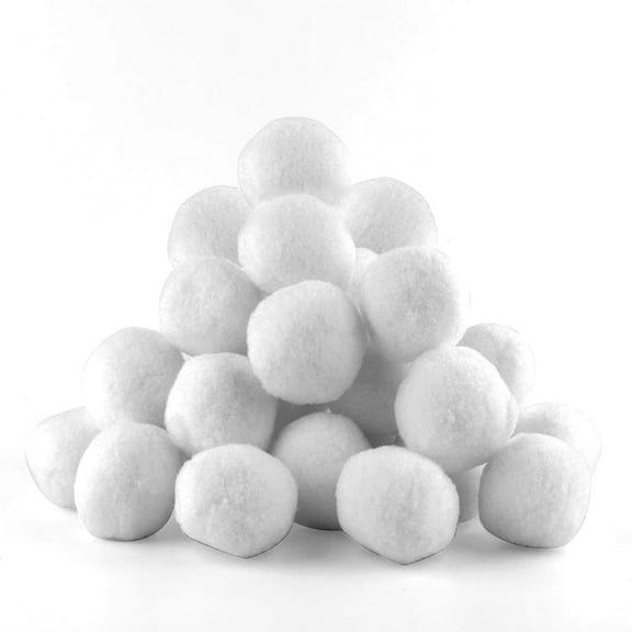 Bojue 20 pcs white 5cm polypropylene soft indoor kids snowball fight toy Christmas decoration