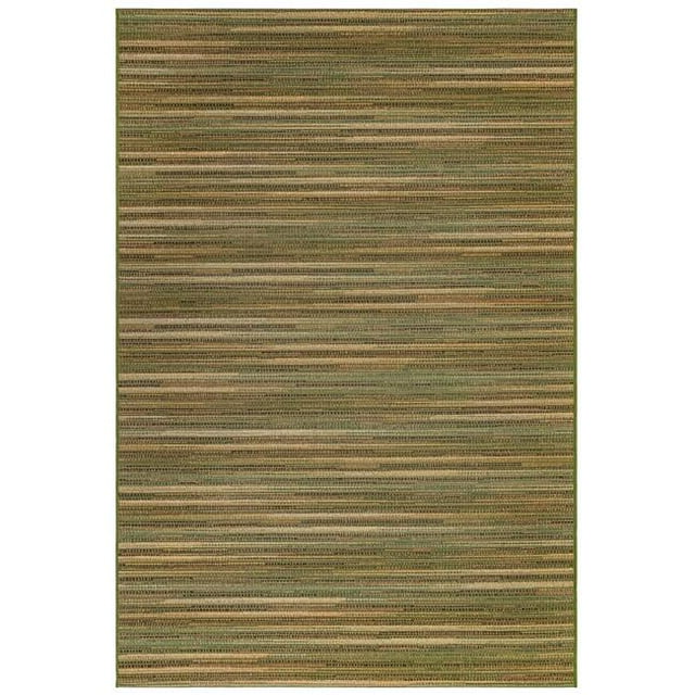 Transocean MNA69805206 Tapis Intérieur & Extérieur à Rayures Liora Manne Marina, Vert - 6 Pi. 6 Po. x 9 Pi. 4 Po.
