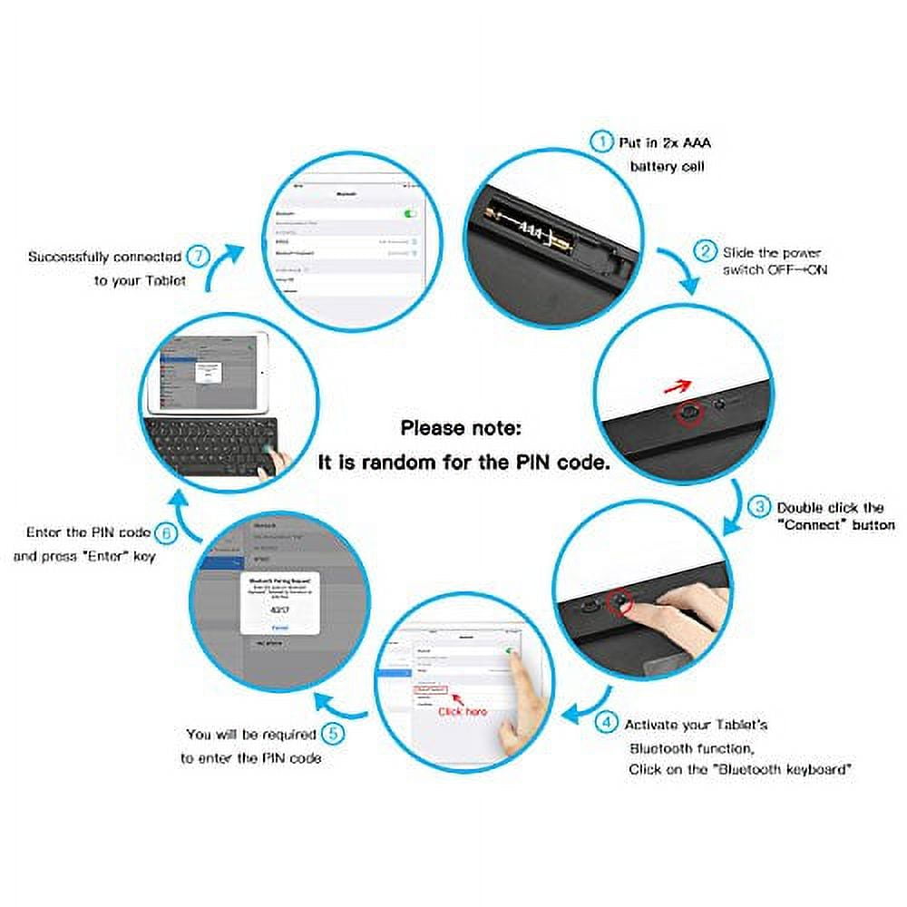 OMOTON Ultra-Slim Bluetooth Keyboard for iPad 10.2(8th/7th OMOTON Ultra-Slim Bluetooth Keyboard for iPad 10.2(8th/7th