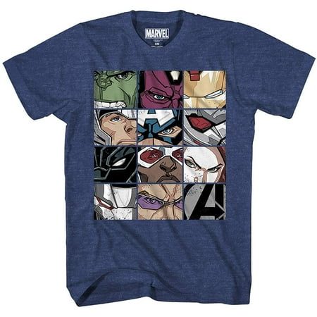 Mens Ironman Combo - Avengers Combine Spider-Man Hulk Thor Iron Man Black Panther Strange America Mens Adult Graphic Tee T-Shirt