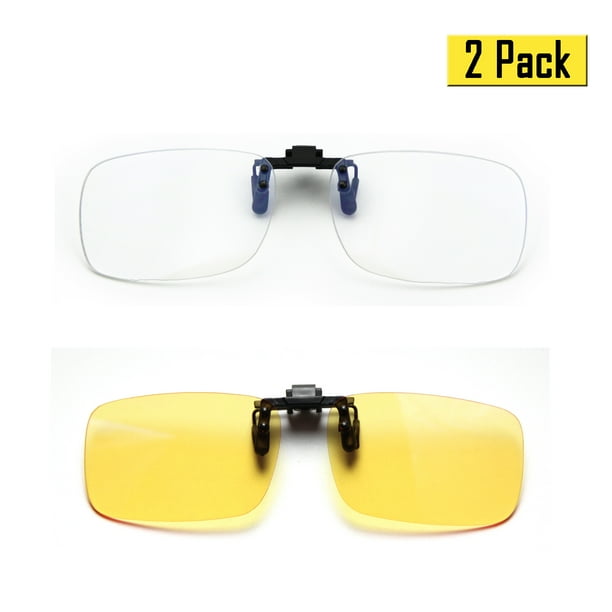 Cyxus (2 Pack) Clip On Blue Light Filter Computer Gaming Glasses