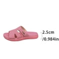 thumbnail image 6 of Rokment Womens Orthopedic Flat Walking Slides Sandals for Beach Summer 2026 Fashion Casual Comfortable Leather Open Toe Memory Foam Platform Slippers Hot Pink Size 6, 6 of 6