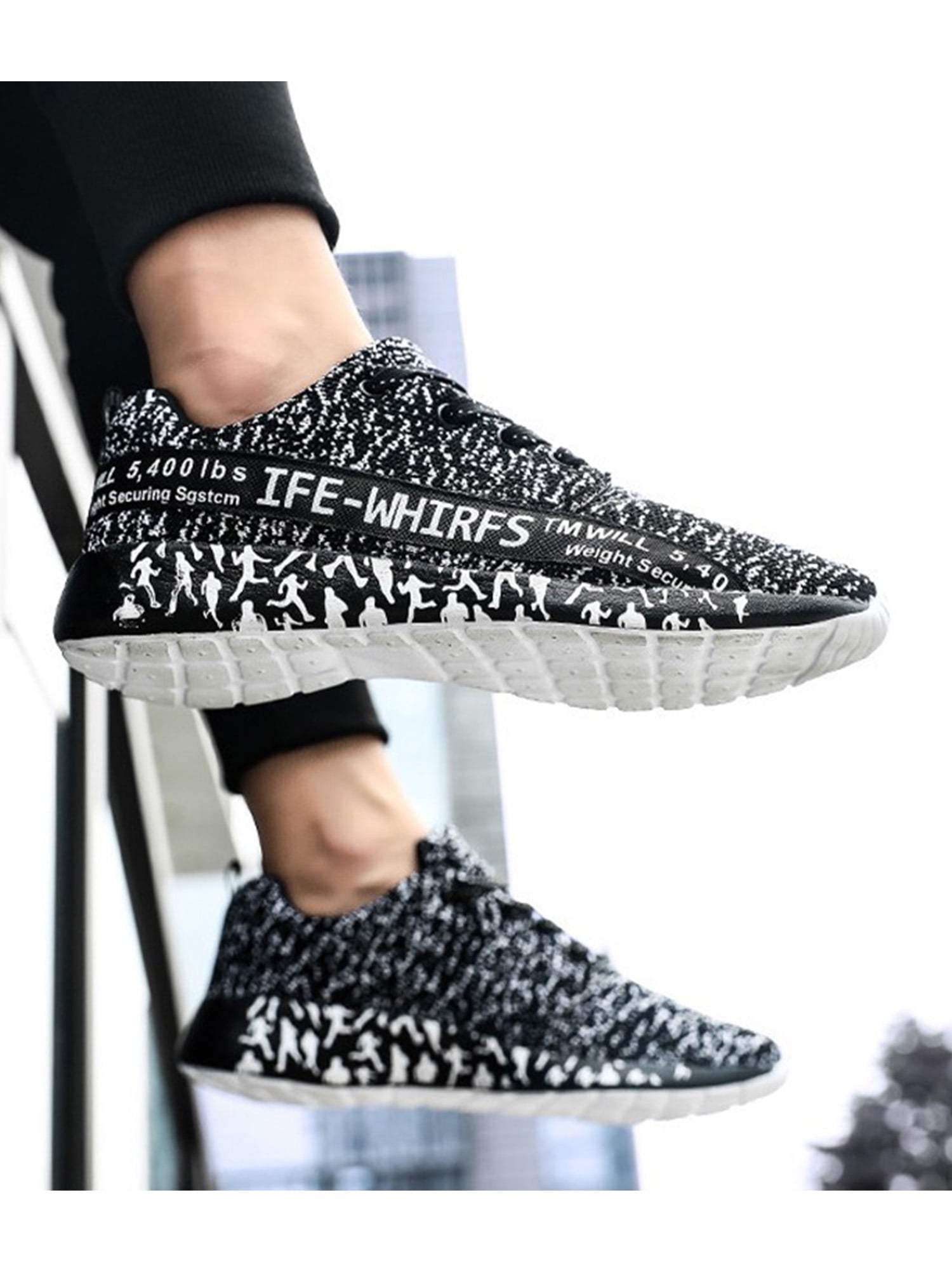 comfortable black trainers