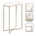 thumbnail image 3 of Kate and Laurel Jaspur Modern Slim Side Table, 16 x 8 x 24, White Marble and Gold, Decorative Glam Narrow End Table for Use as Narrow Bedroom Nightstand or Living Room Accent, 3 of 7