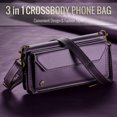 thumbnail image 5 of for Samsung Galaxy A16 5G/4G Rugged Case, Classic PU Leather Shoulder Strap Wrist Strap Zipper Pocket RFID Blocking Wireless Charging Kickstand Case Cover for Samsung Galaxy A16 5G/4G, Purple, 5 of 10