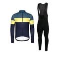thumbnail image 4 of SPEXCEL 2021 - Conjunto de maillot y pantalones con tirantes de ciclismo térmicos de invierno de alta calidad para hombre, tejido polar cálido con bolsillo con cremallera, 4 of 5
