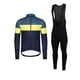 thumbnail image 4 of SPEXCEL 2021 - Conjunto de maillot y pantalones con tirantes de ciclismo térmicos de invierno de alta calidad para hombre, tejido polar cálido con bolsillo con cremallera, 4 of 5