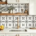 thumbnail image 4 of 10 Pcs Hexagon Striped Four-Petal Peel and Stick Floor Tiles, 12x12 In Covers 10 Sq.Ft, Self-Adhesive DIY Vinyl Flooring, Removable Waterproof, Ideal for Kitchen, Bathroom, Bedroom, Home Walls, 4 of 8