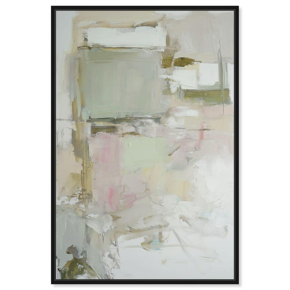 Aged Terracotta Canvas Colorful Abstracts by Art Remedy, Black Frame, 10" x 15"