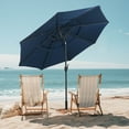 thumbnail image 2 of Costway 10 ft 3-tier Vented Patio Umbrella Large Market Table Umbrella Outdoor Sun Shade Navy, 2 of 10