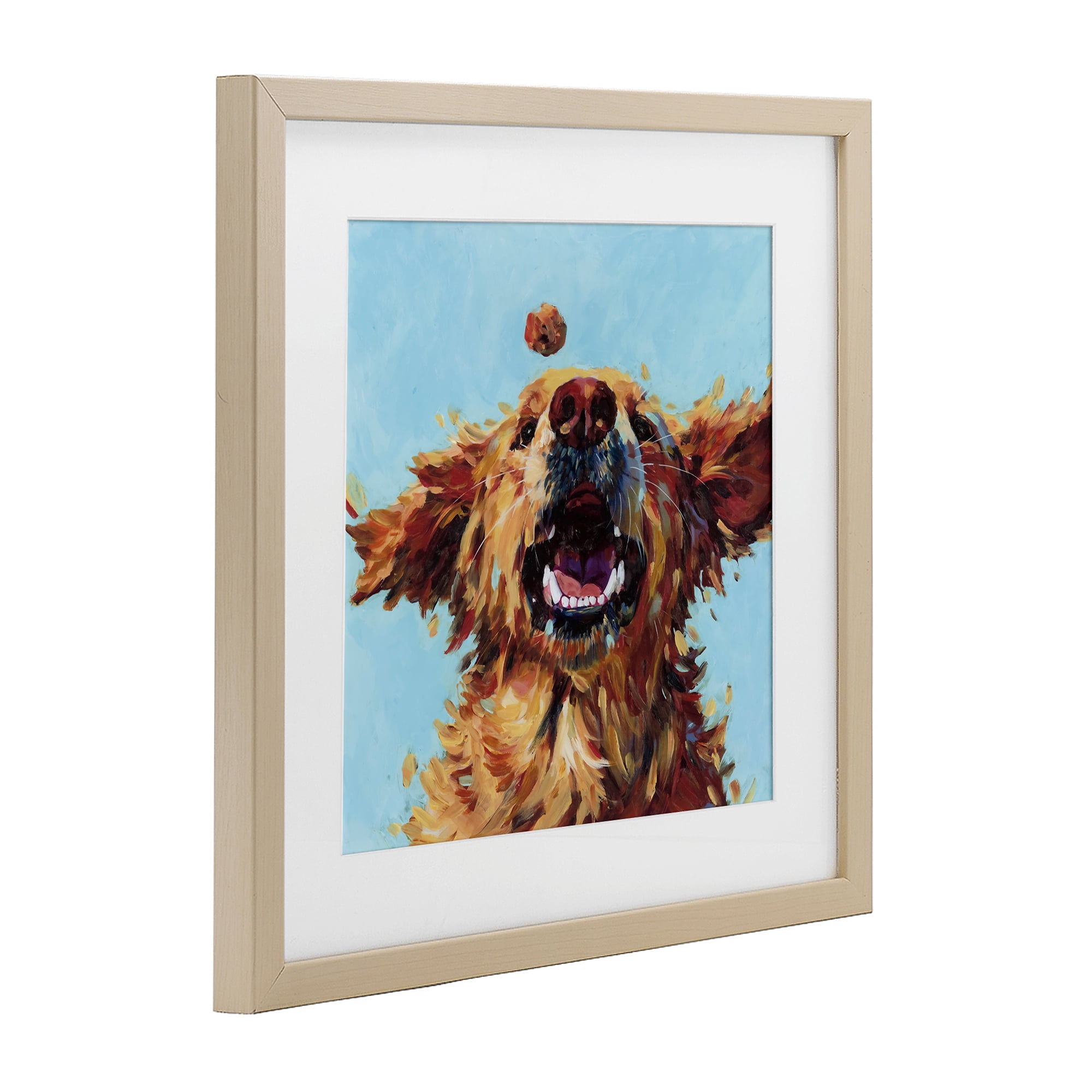 Stupell Industries Treato Loyal Dog Birch Framed Print Under Glass, design by Studio Bautista