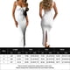 thumbnail image 2 of Vestido De Encaje De Verano Vestido ajustado para mujer Cuello redondo Ranura lateral Y2K Estilo sexy Traje de vacaciones sin espalda Cgtredaw Blanco S para Mujer, 2 of 7