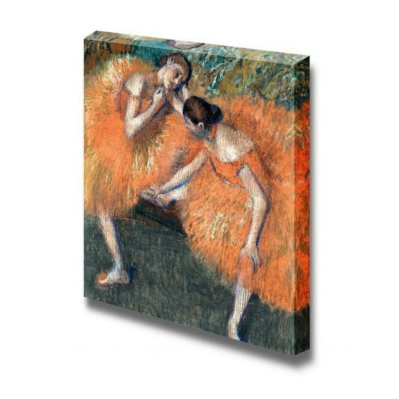 Two Dancers by Edgar Degas - Canvas Print Wall Art Famous Painting Reproduction - 16" x 16"