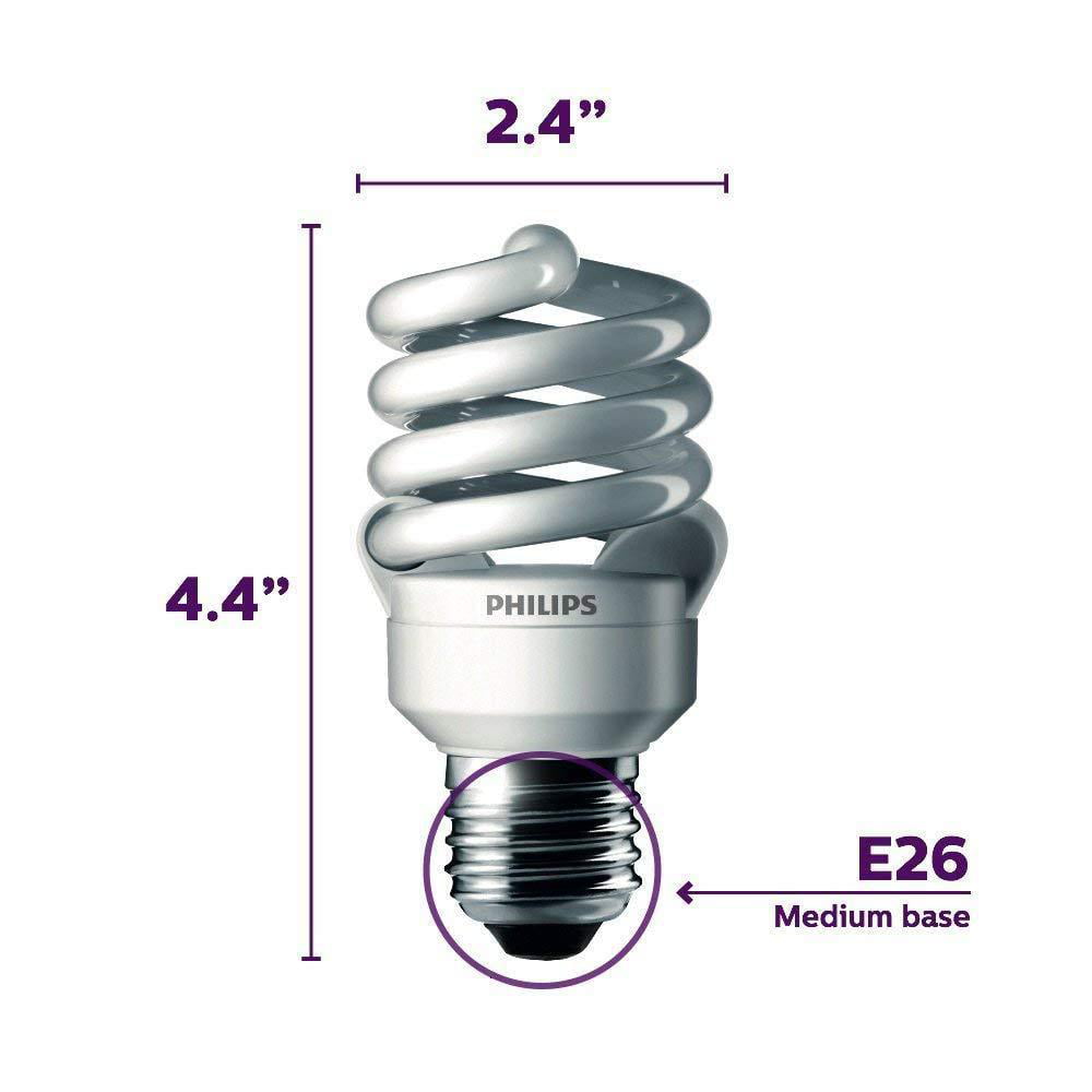 Philips LED 433557 Energy Saver Compact Fluorescent 4 Pack Daylight Deluxe 
