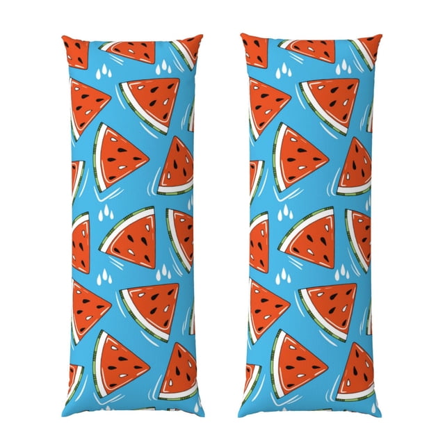 Fotbe Cartoon Watermelon Funda para Almohada Corporal con Diseño, Funda de Microfibra Ultrasuave de 20x54 Pulgadas, Ropa de Cama Elegante