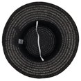 thumbnail image 6 of Woven Sun Hats for Women, Chic Summer Ladies Fashion Hat, Sylish Ribbon (Ribbon Bow - Black, 1 Pack), 6 of 7