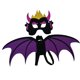 thumbnail image 1 of Disfraz de diablo para niños Ala de diablo para carnaval Accesorios para niños Violeta 6 a 15 años, 1 of 9