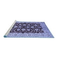 thumbnail image 2 of Ahgly Company Machine Washable Indoor Square Oriental Blue Traditional Area Rugs, 7' Square, 2 of 4