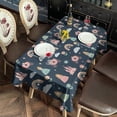 thumbnail image 3 of Dark Blue Princess Castle Carriage Pattern Rectangle Tablecloth 60"x102",Waterproof Polyester Rectangle Table Cloth, Wipeable Spillproof Polyester Tablecloth for Dining, Camping, Indoor and Outdoor, 3 of 6