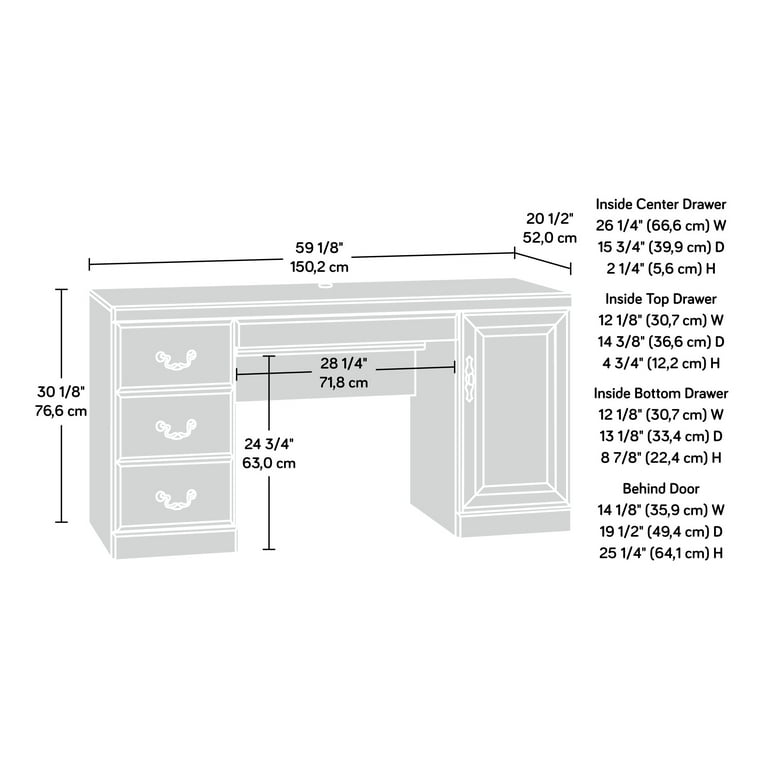 Sauder heritage hill credenza 2024 hutch classic cherry