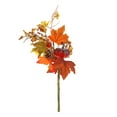 thumbnail image 2 of LShunze Fall Flowers Floral Stems, Artificial Maple Leaves Fall Bouquet, 17.72 inches Faux Fall Stems for Vases Centerpieces Arrangements Thanksgiving Decoration, 2 of 8