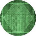 thumbnail image 1 of Ahgly Company Indoor Round Persian Emerald Green Traditional Area Rugs, 6' Round, 1 of 4