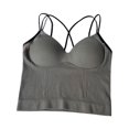 thumbnail image 1 of Top corto con tirantes finos sin costuras para mujer, talla única, 1 of 5