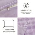 thumbnail image 4 of EMME Faux Fur Duvet Cover Twin-XL Size, 2 Pieces Ultra Soft Fluffy Comforter Cover, Cozy Warm for Winter, Luxury Shaggy Bubble Bedding Sets , 1 Duvet Cover & 1 Pillow Shams (Twin-XL,Purple), 4 of 5