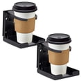thumbnail image 2 of Gustave 2 Pack Adjustable Folding Boat Cup Holder Drink Holders with Screws & Stickers for Outdoor, Home, Car, RV (Black), 2 of 7