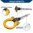 thumbnail image 3 of Unique Bargains Tow Hook /Universal Car Front Bumper Towing Hook / Durable Metal Rotary Tow Hook Ring for Honda S2000 2000-2009,for Honda FIT 20.4cm 1pcs Gold Tone, 3 of 7