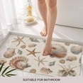 thumbnail image 6 of Seashell Coastal Doormat Outdoor Entrance 16"x24", Summer Beach Ocean Starfish Burlap Absorb Moisture Dirt Door Mats, Non-Slip Rubber Backing Floor Mats Indoor, Low-Profile Front Door Rugs, 6 of 9