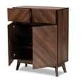 thumbnail image 4 of Baxton Studio Hartman Armoire à Chaussures en Bois Fini Noyer Brun, 4 of 11