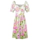 thumbnail image 4 of Vestido rosa ranúnculus buttercup field de manga corta vestidos de mujer vestido de noche vestido largo de mujer, 4 of 6