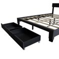 thumbnail image 5 of Queen Bed Frame With Storage, Queen Size Upholstered Bed Frame With 2 Drawers 43.5''/ 47.5''Adjustable Tufted Headboard 600 Lbs Maximum Weight For Bedroom, 5 of 9