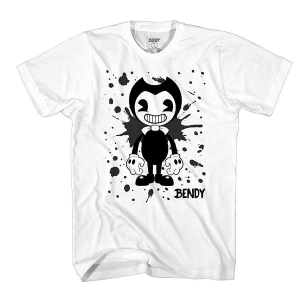 Bendy And The Ink Machine Shirt Official Bendy T Shirt Bendy Splatteri Boys T Shirt White Large Walmart Com Walmart Com - bendy roblox shirt