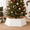 White-42 in, variant on Brown 42 in Hexagonal Paulownia Wood Christmas Tree Collar for 9-12ft Artificial Trees