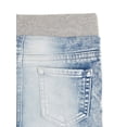 thumbnail image 3 of Wonder Nation Baby and Toddler Boy Stretch Knit Denim Jeans with Reinforced Knees, Sizes 12M-5T, 3 of 3