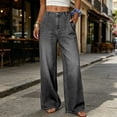 thumbnail image 2 of LEKODE Pants for Women Boyfriend Jeans for Women Work Pants Women Dress Pants Women Pull on Pants Relaxed Fit Pants Exercise Pants for Women Y2k Baggy Jeans Mom Jeans Boho Pants Gray XXL, 2 of 6