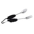 thumbnail image 4 of Cubiertos de camping Zulema Set de cubiertos de camping con tenedor y mosquetón Negro, 4 of 8