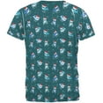 thumbnail image 2 of Christmas Narwhals in Santa Hats Pattern All Over Mens T Shirt Multi SM, 2 of 2