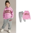 thumbnail image 3 of Teen Boys Girls Active Sweatsuit,2PC Long Sleeve Pink Tracksuit Hoodie Leggings Pants Fall Winter Clothes Toddler Boy Clothes 13-14 Years Cute&nbsp;Boys Girls&nbsp;Clothing, 3 of 6