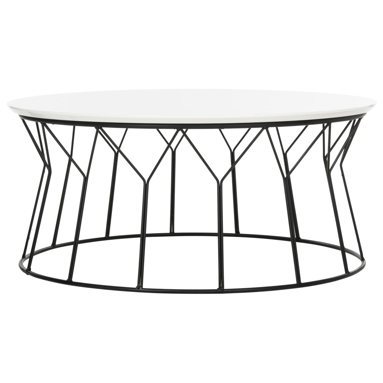 SAFAVIEH Deion Retro Mid-Century Lacquer Coffee Table, White