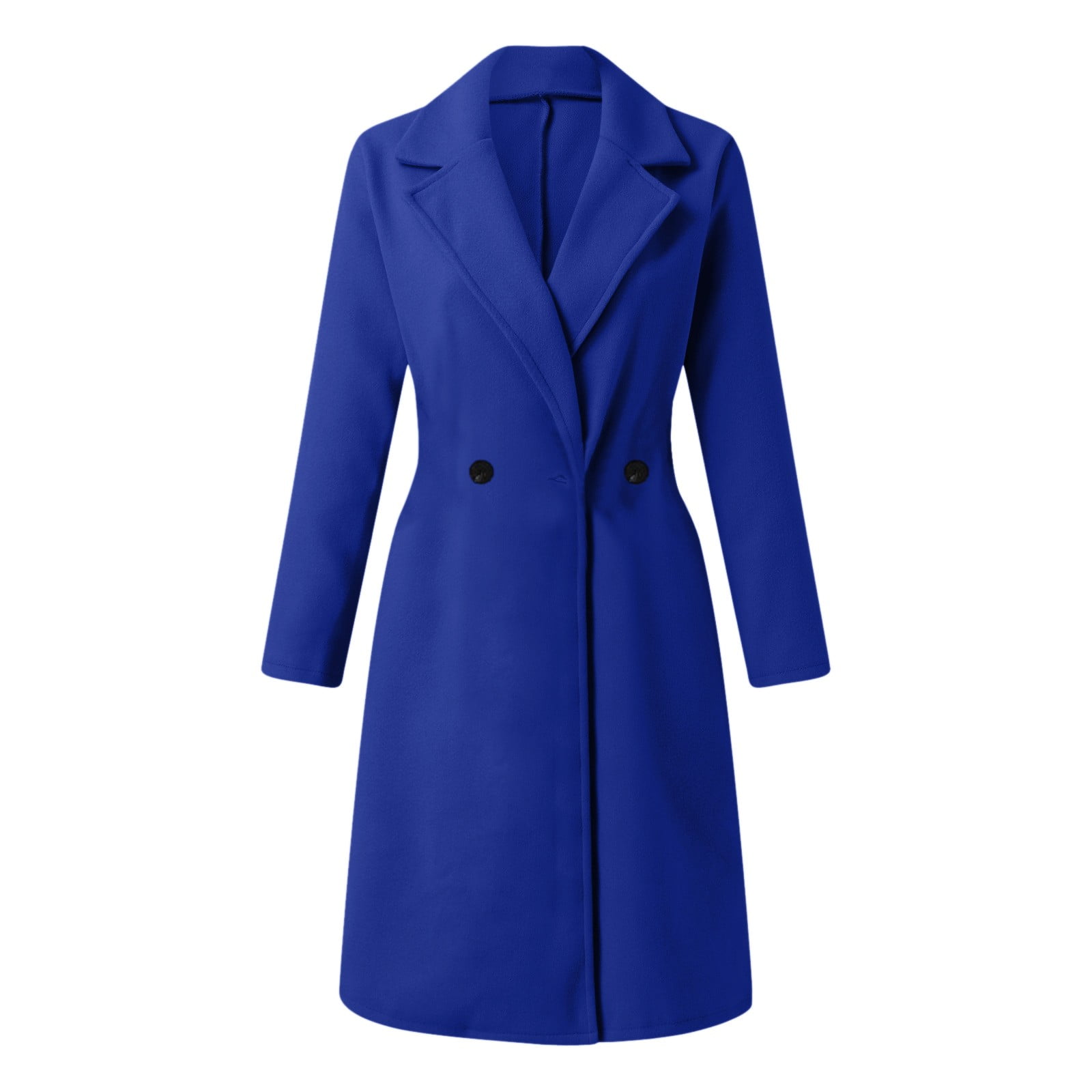 Length Women's Casual V Neck Coat Button Long Sleeve Plaid Shirt Solid Color Jacket Windproof Jacket Outdoor Coat Slim Fit Outwear - Walmart.com