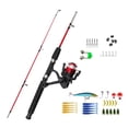 thumbnail image 1 of de pesca para niños con señuelos accesorios de pesca caña de pesca telescópica portátil y carrete para niños principiantes principiantes Caña de pesca roja, 1 of 8