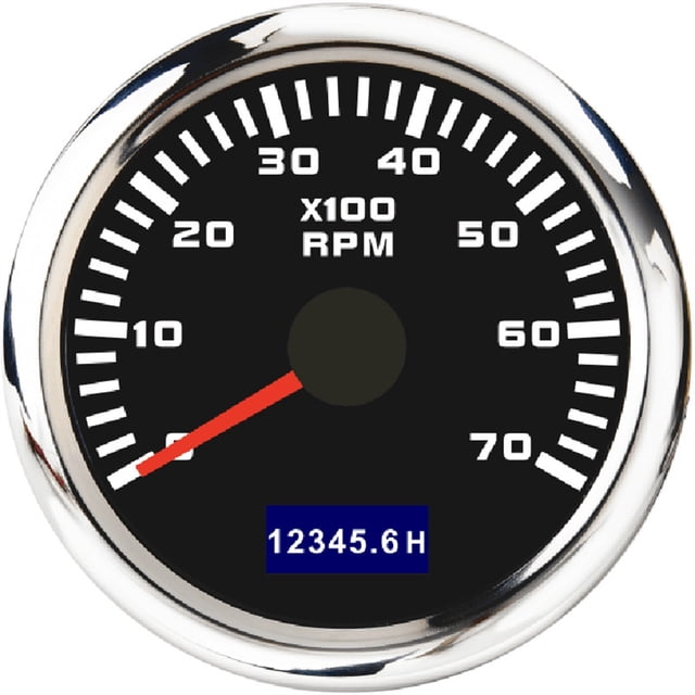 52mm Pointer Tachometer 0-3000/ 4000 RPM With LCD Hour Meter For Car Boat Yacht Waterproof Tachometer Gauge With Red Backlight ,Easy to Calibrate