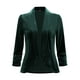 thumbnail image 1 of Cárdigan de Terciopelo para Mujer Allegra K Cárdigan de Frente Abierto con Solapa Verde oscuro S, 1 of 6