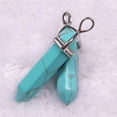 thumbnail image 1 of Quartz Point Pendant natural stone crystal agate bullet hexagon Post necklace Pendant, 1 of 5