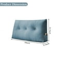 thumbnail image 5 of ANMINY Wedge Headboard Reading Pillow 39" x 15.7" x 4.7" Triangular Bolster Backrest Support Cushion for Bed, Sofa, Daybed, Blue, 5 of 6